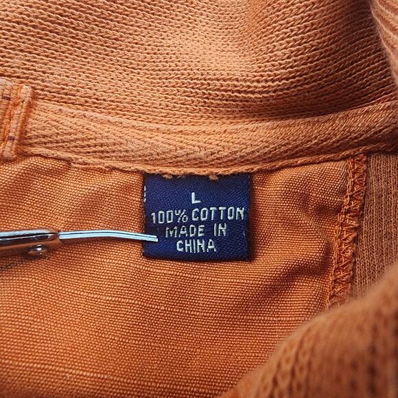 Tommy Bahama Pullover Sweater Mens Large Orange 1/4 Zip Relax Coastal Casual - Picture 3 of 16